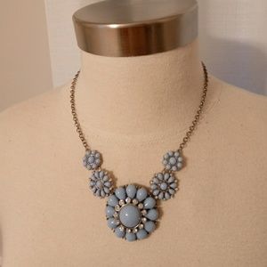 Pretty blue glass and rhinestone necklace.